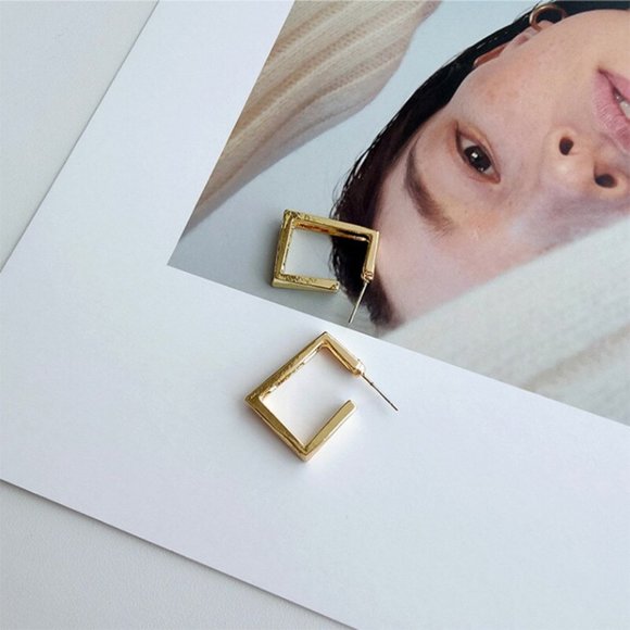 Earrings Women Minimalist Circle Bohemian Hoop Drop Cute Trendy Jewelry - Picture 5 of 7